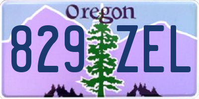 OR license plate 829ZEL