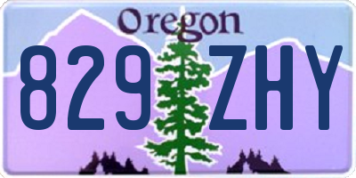 OR license plate 829ZHY