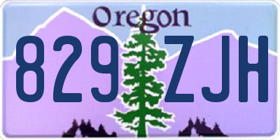 OR license plate 829ZJH