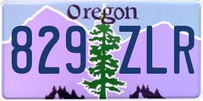 OR license plate 829ZLR