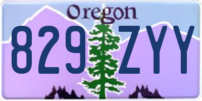 OR license plate 829ZYY