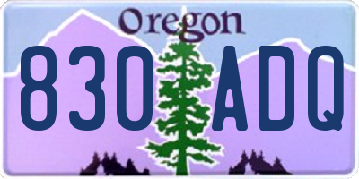 OR license plate 830ADQ