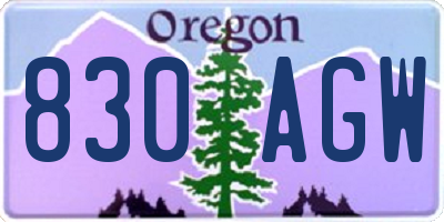 OR license plate 830AGW