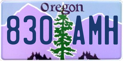 OR license plate 830AMH