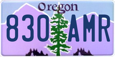OR license plate 830AMR