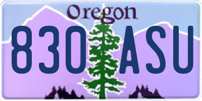 OR license plate 830ASU
