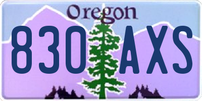 OR license plate 830AXS