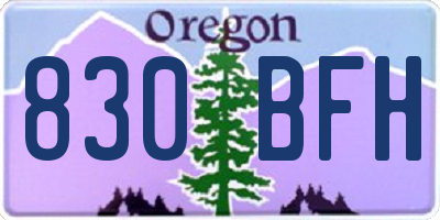 OR license plate 830BFH