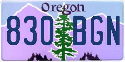 OR license plate 830BGN
