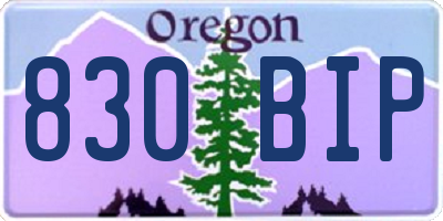 OR license plate 830BIP