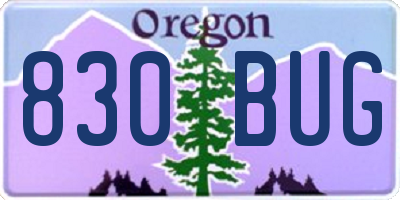 OR license plate 830BUG