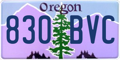 OR license plate 830BVC