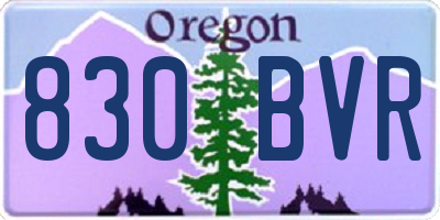 OR license plate 830BVR
