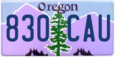 OR license plate 830CAU
