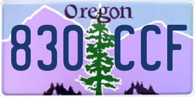 OR license plate 830CCF
