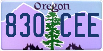 OR license plate 830CEE