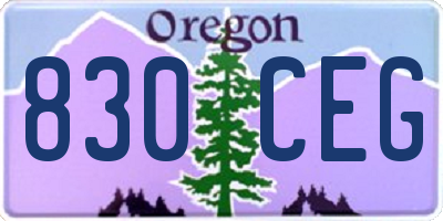 OR license plate 830CEG