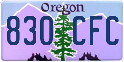OR license plate 830CFC
