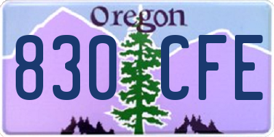OR license plate 830CFE