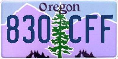 OR license plate 830CFF