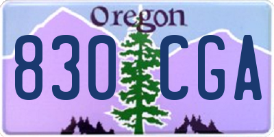 OR license plate 830CGA