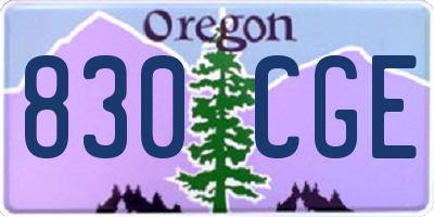OR license plate 830CGE