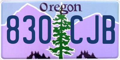 OR license plate 830CJB