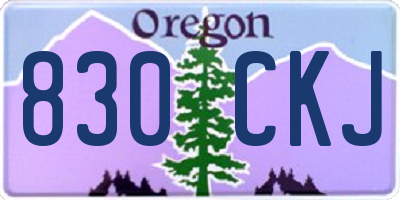 OR license plate 830CKJ