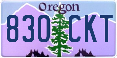 OR license plate 830CKT