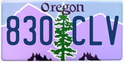OR license plate 830CLV