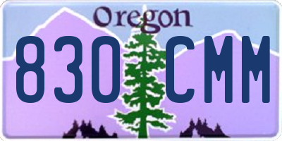 OR license plate 830CMM