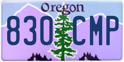 OR license plate 830CMP