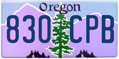 OR license plate 830CPB