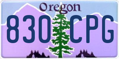 OR license plate 830CPG