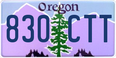 OR license plate 830CTT