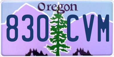 OR license plate 830CVM