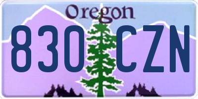 OR license plate 830CZN