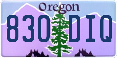 OR license plate 830DIQ