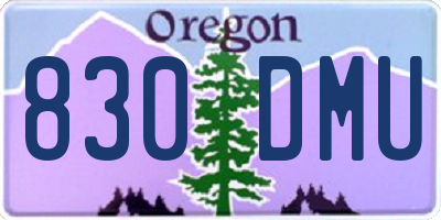 OR license plate 830DMU
