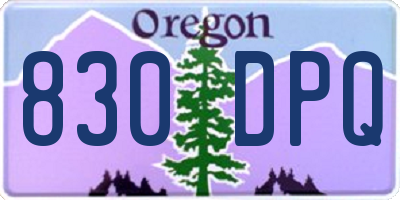 OR license plate 830DPQ