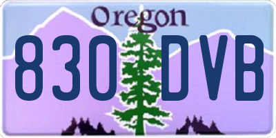 OR license plate 830DVB