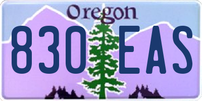 OR license plate 830EAS