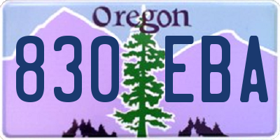 OR license plate 830EBA