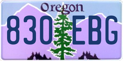 OR license plate 830EBG