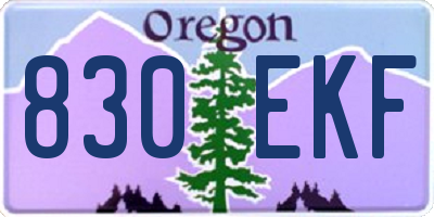 OR license plate 830EKF