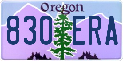 OR license plate 830ERA