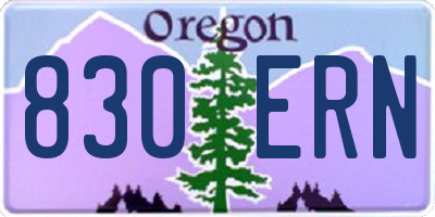 OR license plate 830ERN