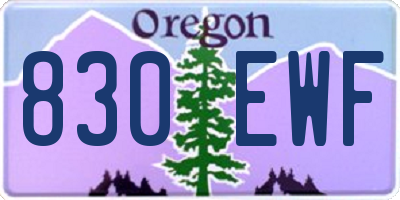 OR license plate 830EWF