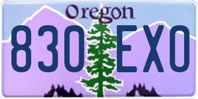 OR license plate 830EXO
