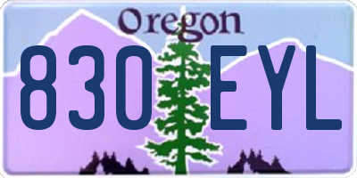 OR license plate 830EYL